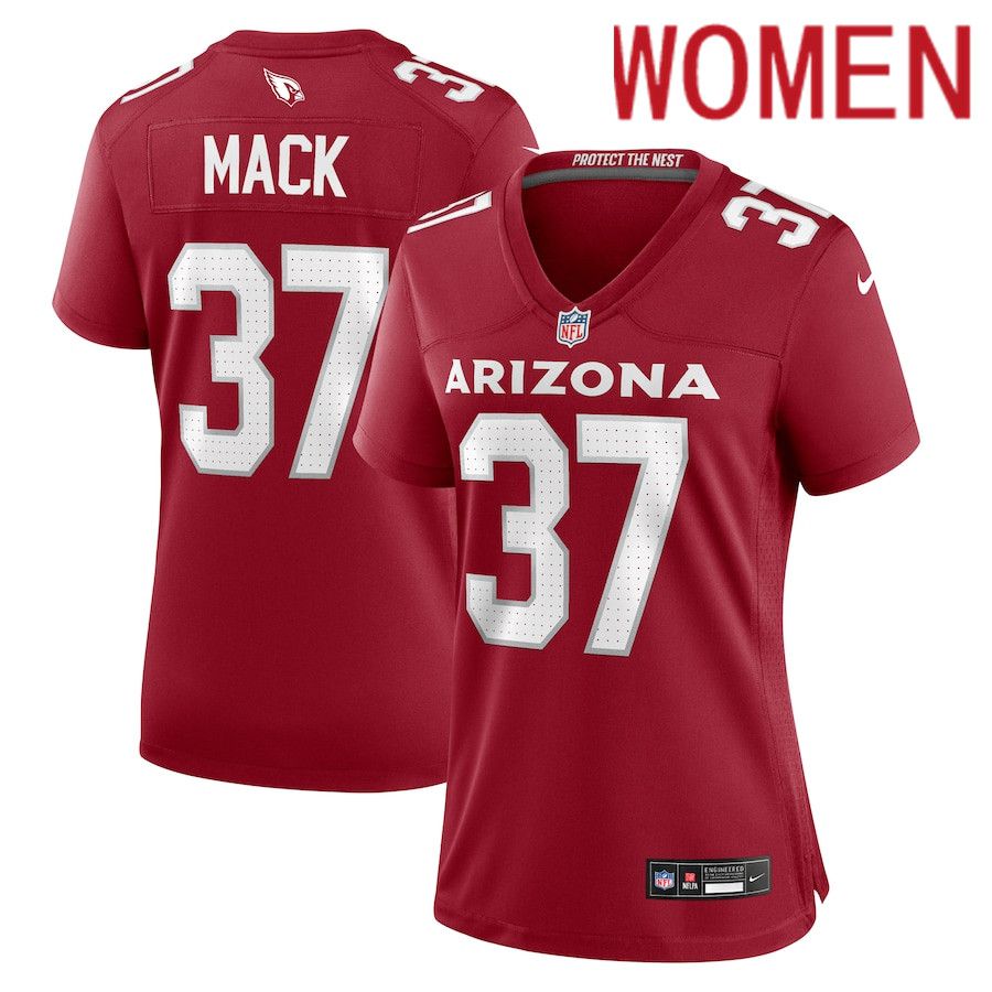 Women Arizona Cardinals #37 Marlon Mack Nike Cardinal Team Game NFL Jersey->women nfl jersey->Women Jersey